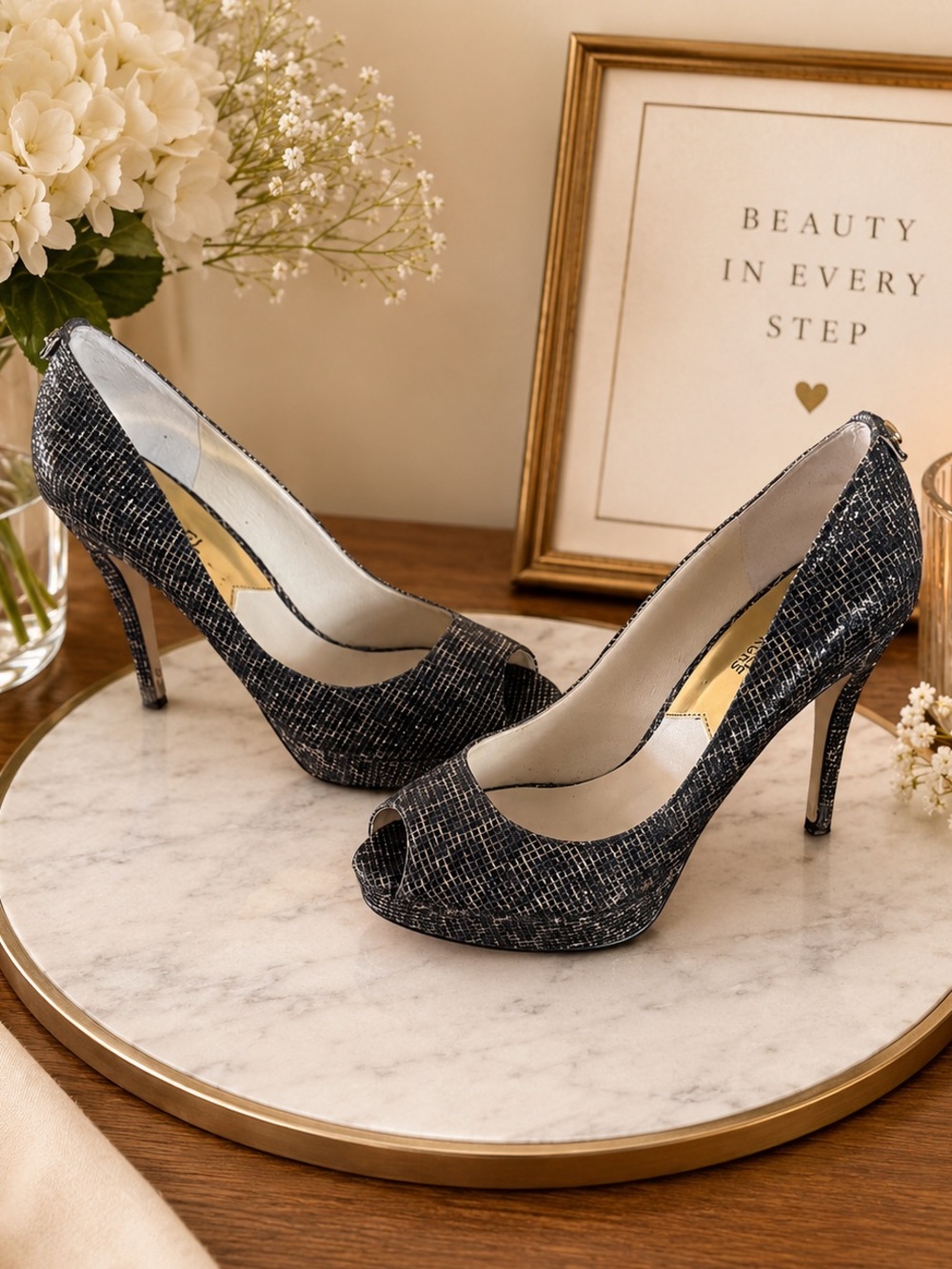 Classic leopard Peep-Toe High Heels